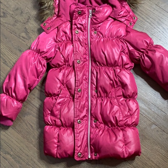 GAPKids Convertible Down Puffer Parka Coat Pink - Picture 4 of 7